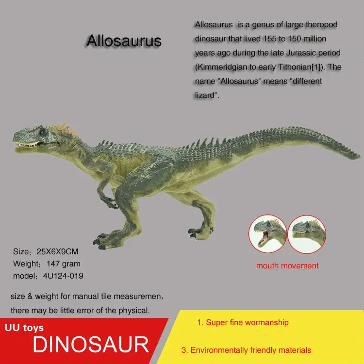 

Hot toys figure Allosaurus high Simulation model Jurassic dinosaur toys action figure Gift toys for children