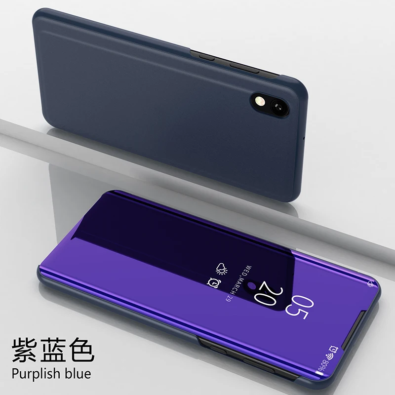 Purple Чехол для huawei Honor 8 S, умный зеркальный чехол с покрытием для huawei Y5 AMN-LX1 Honor 8 S Honor8S KSA-LX9 KSE-LX9, откидной Чехол-книжка - Цвет: Purple