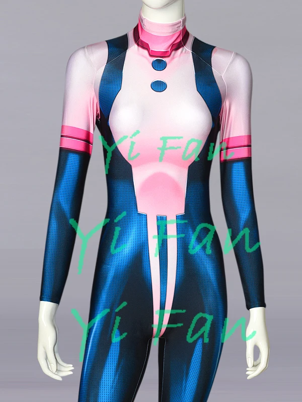 Костюм для косплея Ochaco Uraraka с 3D принтом костюм Хэллоуина из спандекса женщин