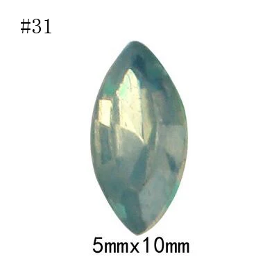 No.31 100 шт./упак. 6*8 мм, 7*10 мм Опал Кристалл ногтей Стразы для 3d очарование смолы 32 вида камень опал ногтей Стразы, Размеры - Цвет: No.31