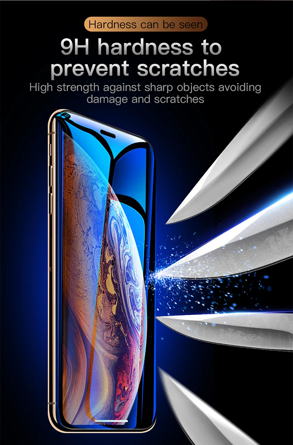 KUULAA Защитная пленка для экрана из закаленного стекла для iPhone XS Max XR X S R XSMAX Защитная пленка для iPhone X