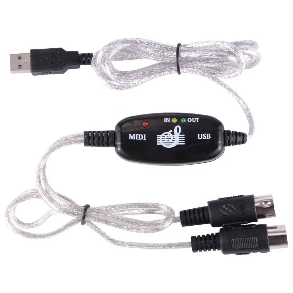 10 шт. кабель Преобразователь USB в MIDI для музыкальной клавиатуры|Кабели