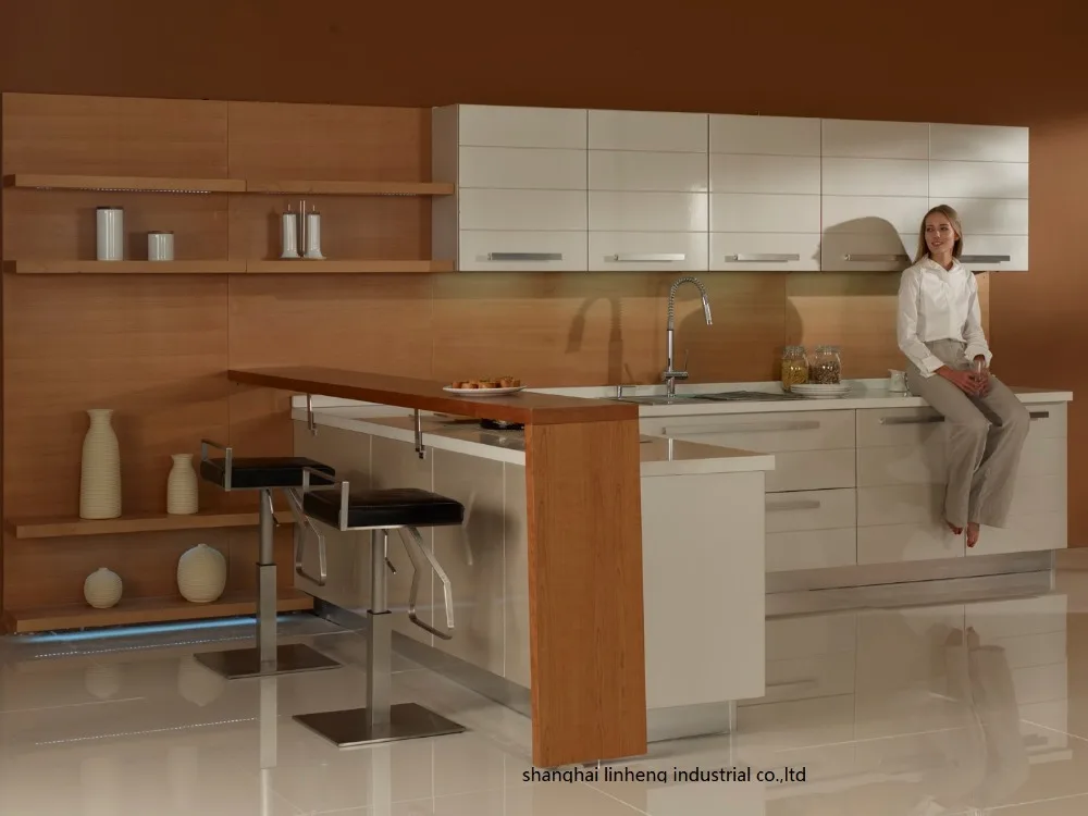 Современный глянцевый/лаковый кухонный шкаф (стандартный)|lacquer kitchen cabinet|kitchen
