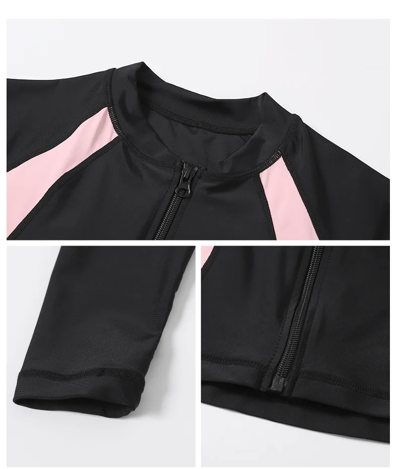 Swimwear Women's Swim Fitness Rush Guard Outdoor Sports Swimming Diving Surfing 5-Piece Set Long Sleeve Leggings Shorts Bikini