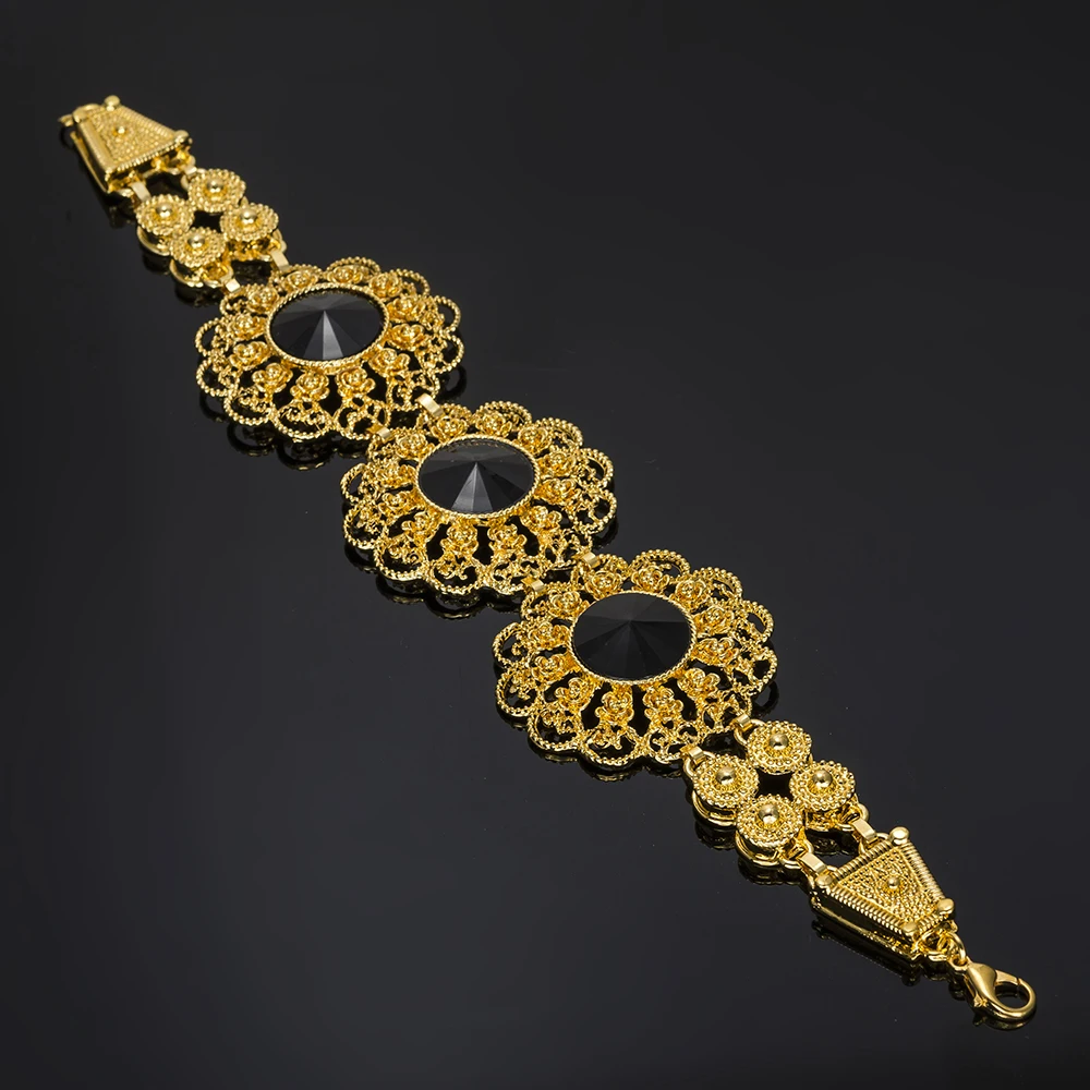 Nigerian Wedding African Beads Jewelry Set for Women Fashion Dubai Gold Color Bridal Jewelry Wholesale image 4