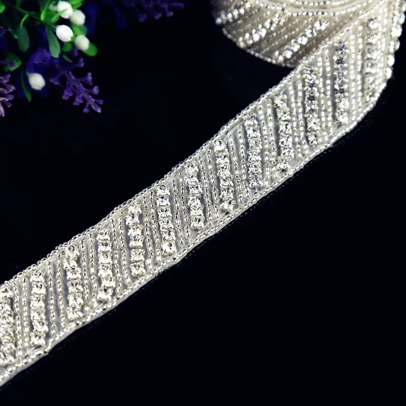 1 ярд свадебный пояс аппликация свадебные стразы Rhinetones отделка для платья Пояс |