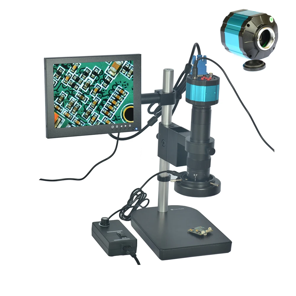 2.0MP HD VGA цифровой промышленный микроскоп камера лупа + 180X c-крепление объектива 8