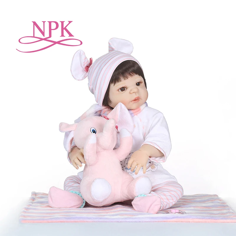 Мягкая силиконовая кукла реборн NPK 56 см игрушки для девочек Реалистичная