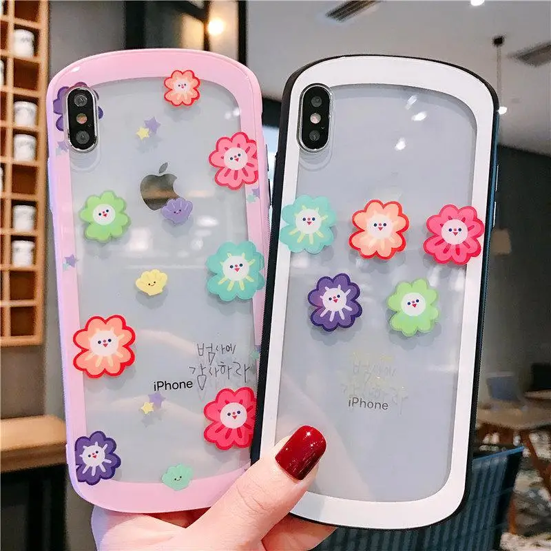 GlamPhoneCase милый маленький зверь цветок чехол для iPhone X XS Max XR Жесткий Чехол 7 8 6 6s Plus |