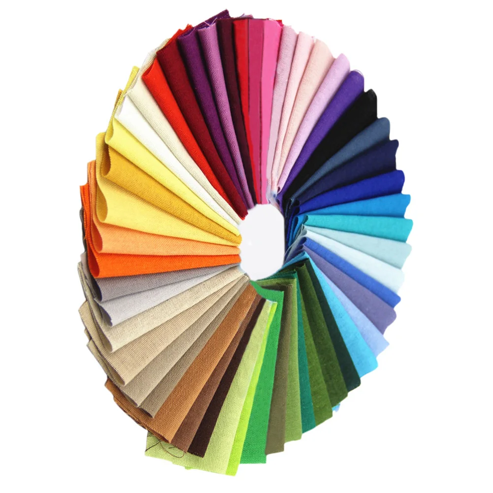 15/50 шт. профессиональная лоскутное шитье ремесло однотонные Цвет ткань для