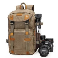 2019 new batik canvas camera backpack large capacity outdoor waterproof photography bag for canon nikon sony digital camera case