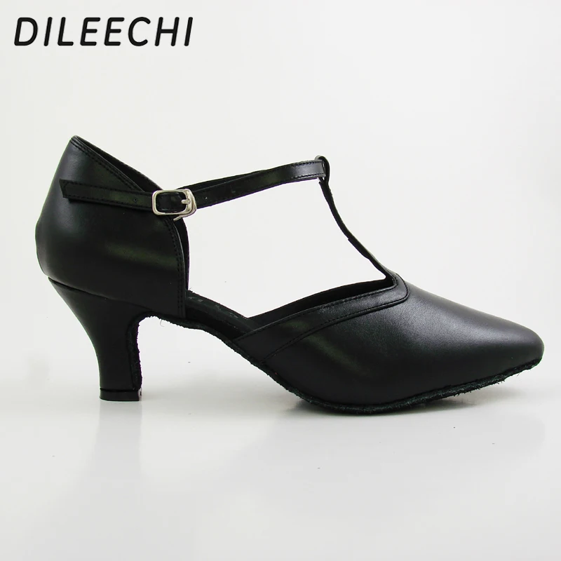 DILEECHI черные женские туфли из натуральной кожи для