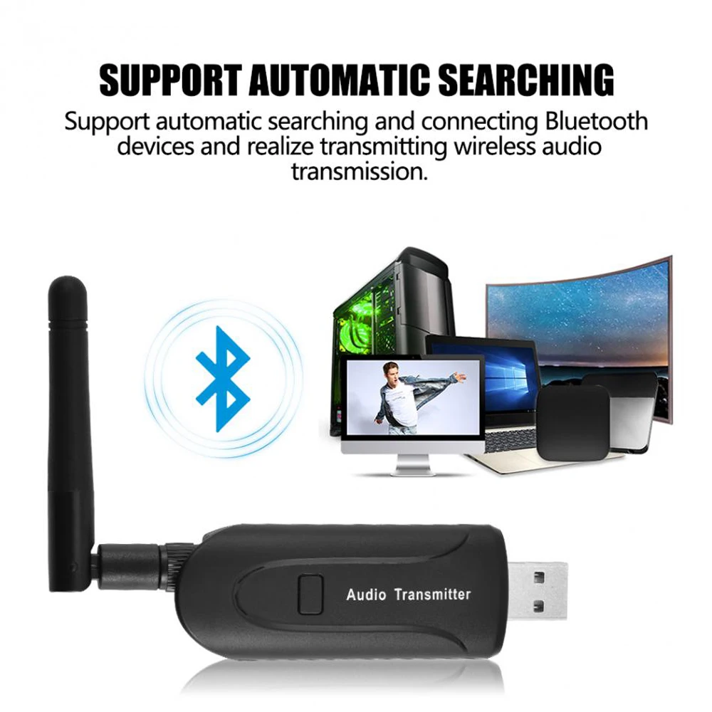 VAORLO Bluetooth аудио передатчик 3 5 мм A2DP стерео музыка беспроводной адаптер для ТВ