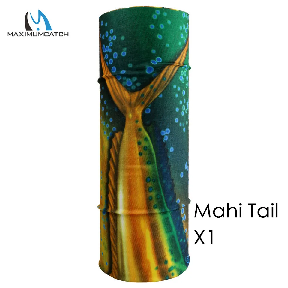 Mahi mahi tail Maximumcatch разноцветный головной убор для ловли нахлыстом 22 рыбные узоры рыболовный шарф бандана Спортивная маска для лица на открытом воздухе - Цвет: Mahi mahi tail