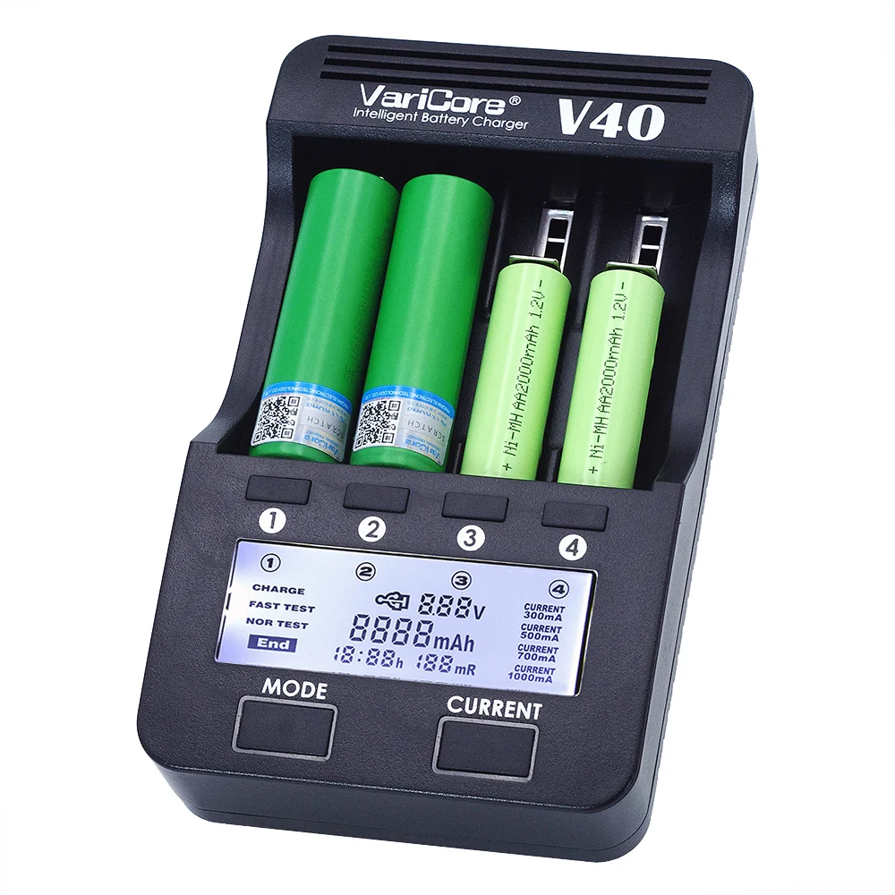 2020 VariCore V40 lcd электронная сигарета зарядное устройство 3 7 V 18650 26650 18500 16340 14500