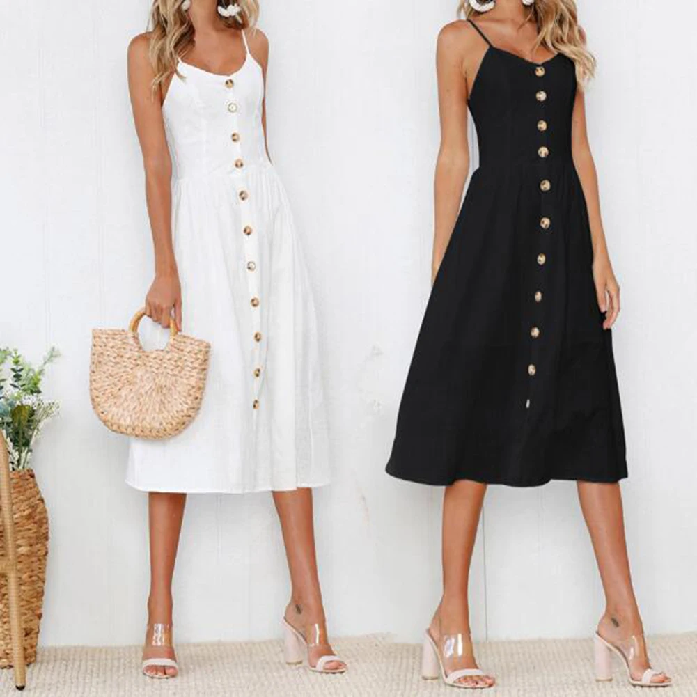 Повседневный винтажный сарафан женское летнее платье 2019 Бохо сексуальное миди