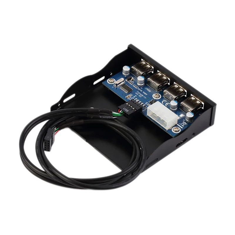 Высокое качество Передняя панель 4 порта USB Hub 2 0 адаптер расширения портативный