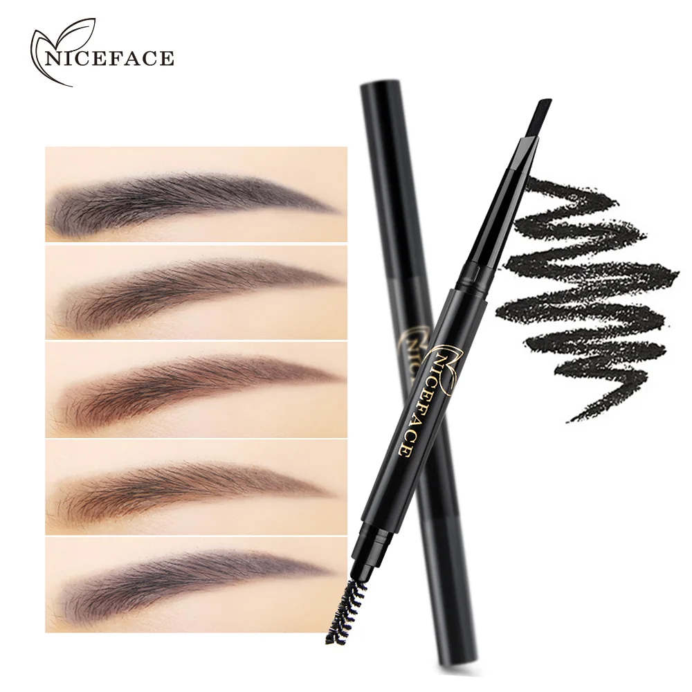 Niceface автоматический карандаш с двойной головкой для увеличения бровей