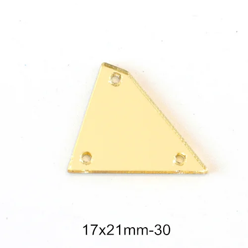 p30-17X21mm 50 шт./упак. шампанское зеркало пришить стразы акриловые Нерегулярные горный хрусталь Flatback зеркало Швейные Стразы для одежды B1059 - Цвет: p30-17X21mm