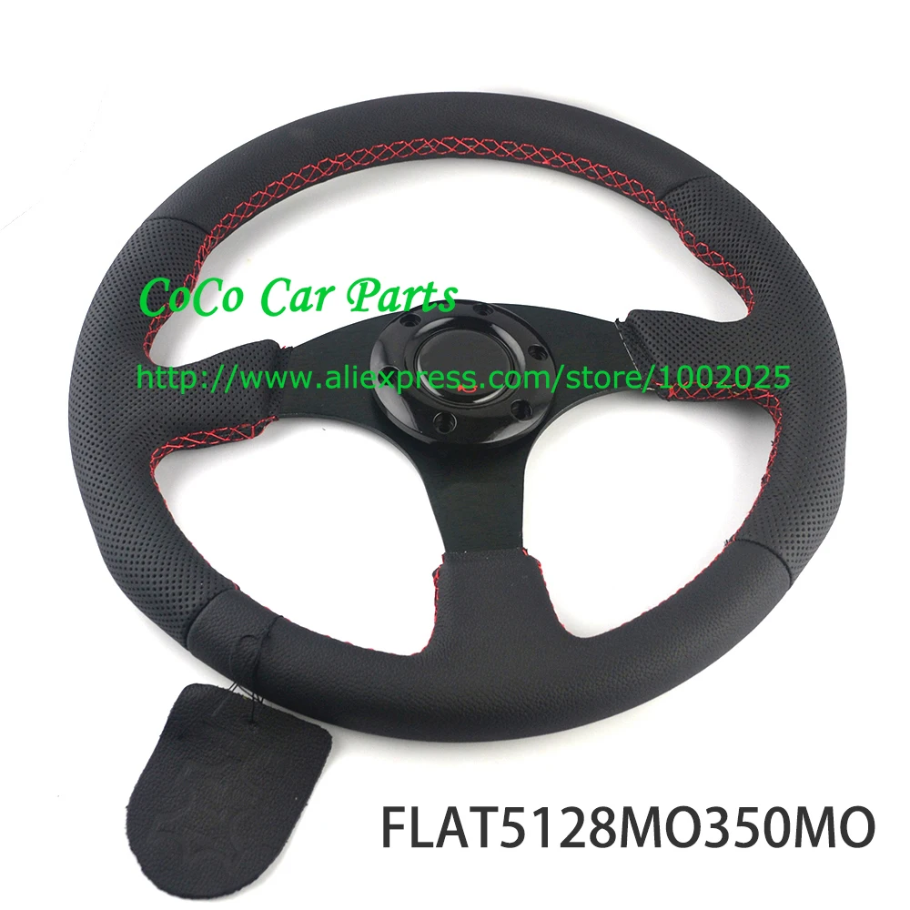 Плоский стиль 350 мм гоночный руль Универсальный Автомобильный Руль