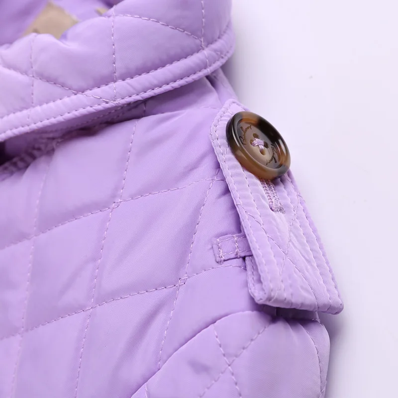 Зимнее пальто для девочек BAYALI 2018 детская невидимая одежда в ромбовидную клетку