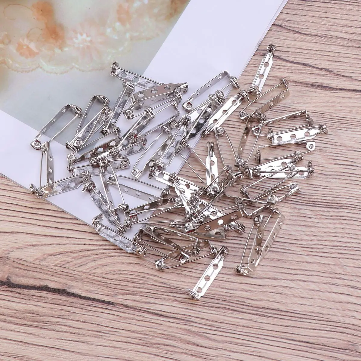 40 шт. булавки безопасности сверхмощный ручной работы DIY булавки застежка брошь, ювелирные изделия, аксессуары с замком для школы Дома Офиса