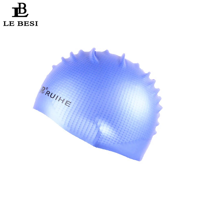 Новинка 2017 женская шапка для плавания LEBESI с пузырьками взрослых эластичная