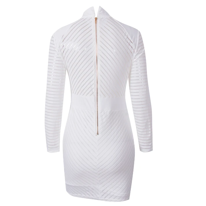 Женские платья бандажные облегающие тонкие вечерние с длинными рукавами