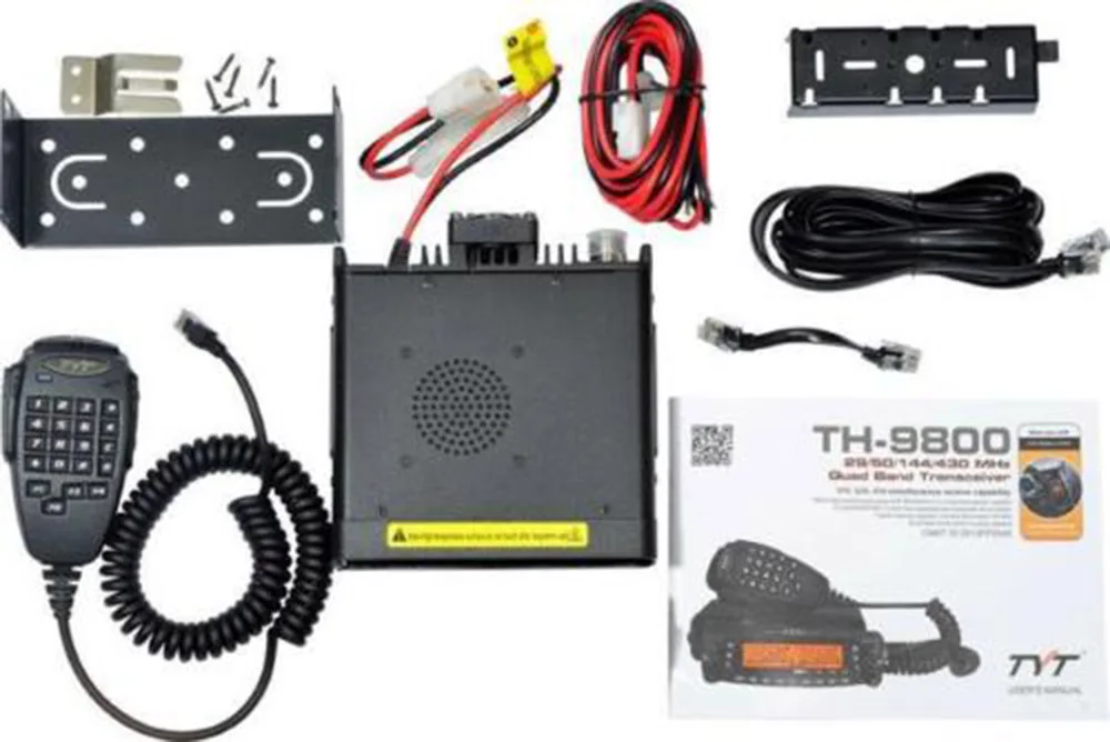 TYT TH-9800 plus Pro 50 Вт Мобильная VHF UHF четырехдиапазонная Автомобильная радиостанция для грузовика, радиоприемник, рация, 50 км, коротковолновый трансивер
