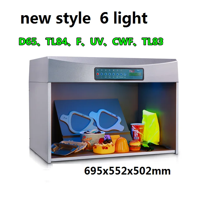new style Color Matching Cabinet 6 light sources: D65 TL84 UV F CWF TL83 110V/220v customized Assessment | Инструменты