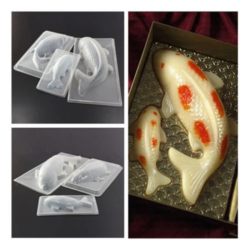 Новогодняя 3D пластиковая форма Cyprinoid для ловли рыбы и карпа желе пудинга выпечки