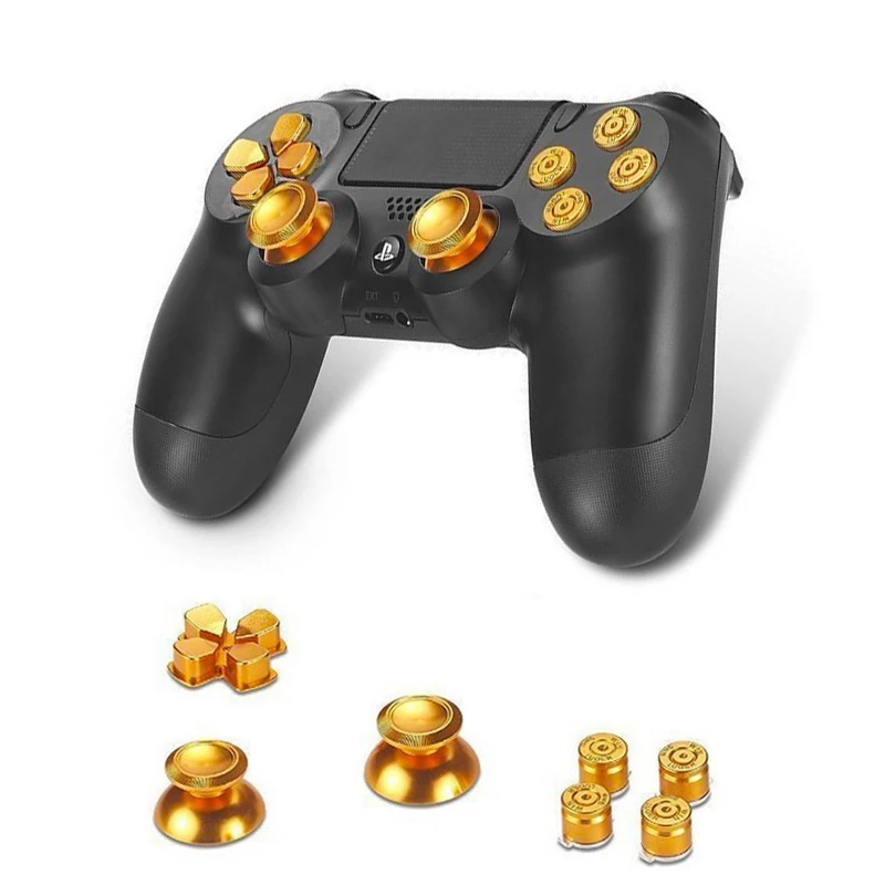Набор для ремонта металлических ABXY Caps D-Pad ручки-пули PS4 Contorller аналоговый джойстик