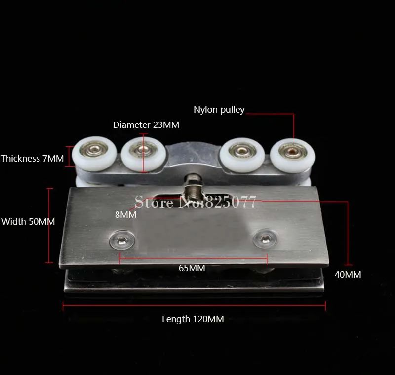 1 Набор раздвижных стеклянных дверных шкивов подвесные колеса для дверей ролики