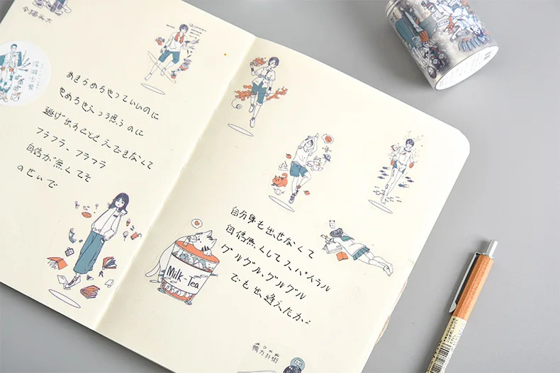 50 мм* 3 м Kawaii для девочек и мальчиков Кот Цвет Васи маскирующая лента выпуск бумажные наклейки Скрапбукинг Канцелярские Декоративные ленты
