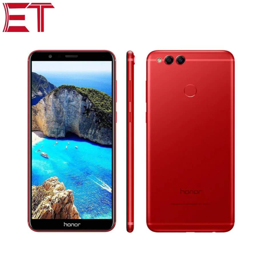 Мобильный телефон Honor 7X, 4G LTE, мобильный телефон, 4 Гб ОЗУ, 128 Гб ПЗУ, HiSilicon Kirin 659, четыре ядра, Android 7,0, полный экран, 5,93 дюймов