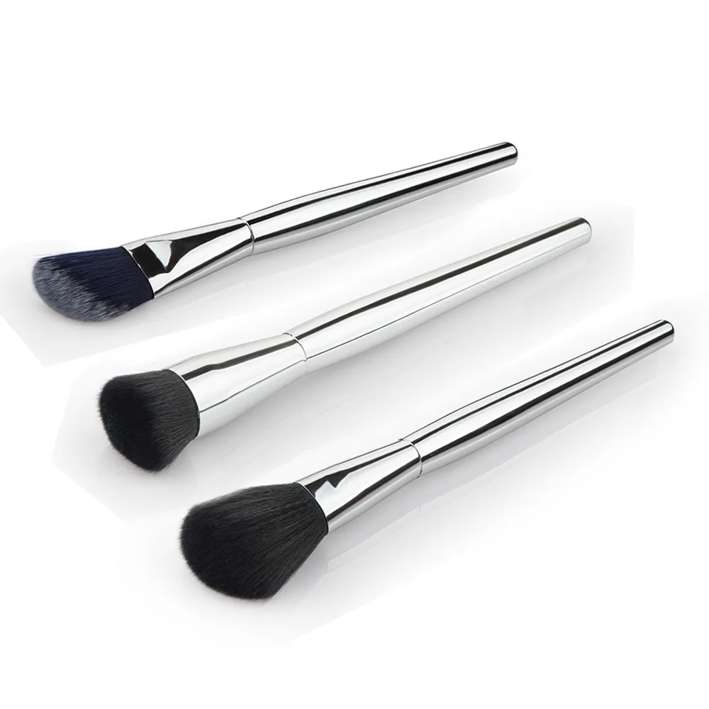 4PCS Make Up Foundation Eyebrow Eyeliner Blush Cosmetic Concealer Brushes Silver makeup brush set combination micro brushH30322 | Красота и