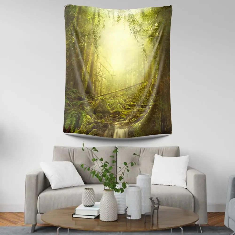 Комнатное настенное одеяло в виде грибов настенная подвесная гобеленка ткань