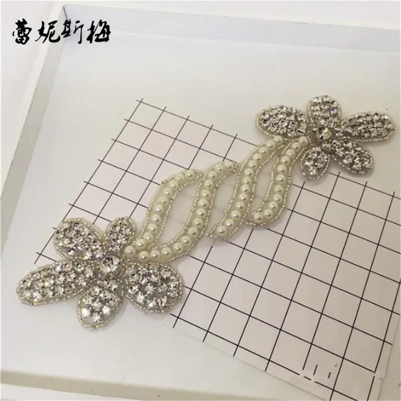 2 шт. аппликация для волос с жемчужинами и кристаллами | Дом сад