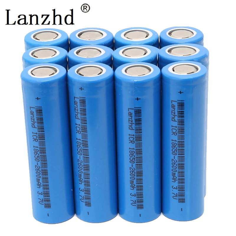 12 шт. аккумуляторные литий ионные батарейки 18650 мАч|battery 18650|18650 batteryrechargeable battery |