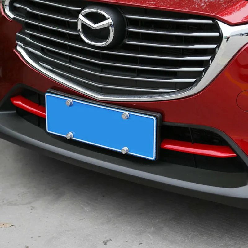 ABS Chrome Front Grill Cover Trims Strip Sticker Accessories for Mazda CX-3 CX3 2017 2018 2019 Car Styling 2pcs | Автомобили и
