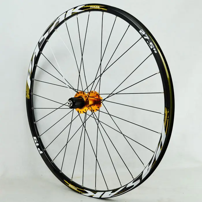 27.5golden hub gold 2" 29" 27,5 дюймов 32 отверстия дисковый тормоз Горный велосипед задние колеса шесть отверстий Центральный замок MTB велосипед задние колеса 4 герметичные подшипники - Цвет: 27.5golden hub gold