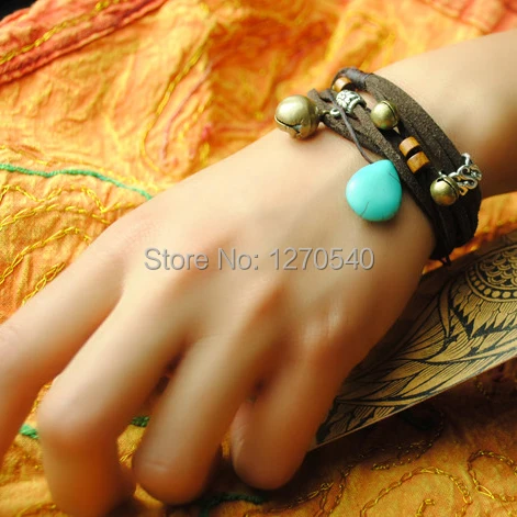 Женский этнический плетеный браслет новый тайский с камнями модные китайские
