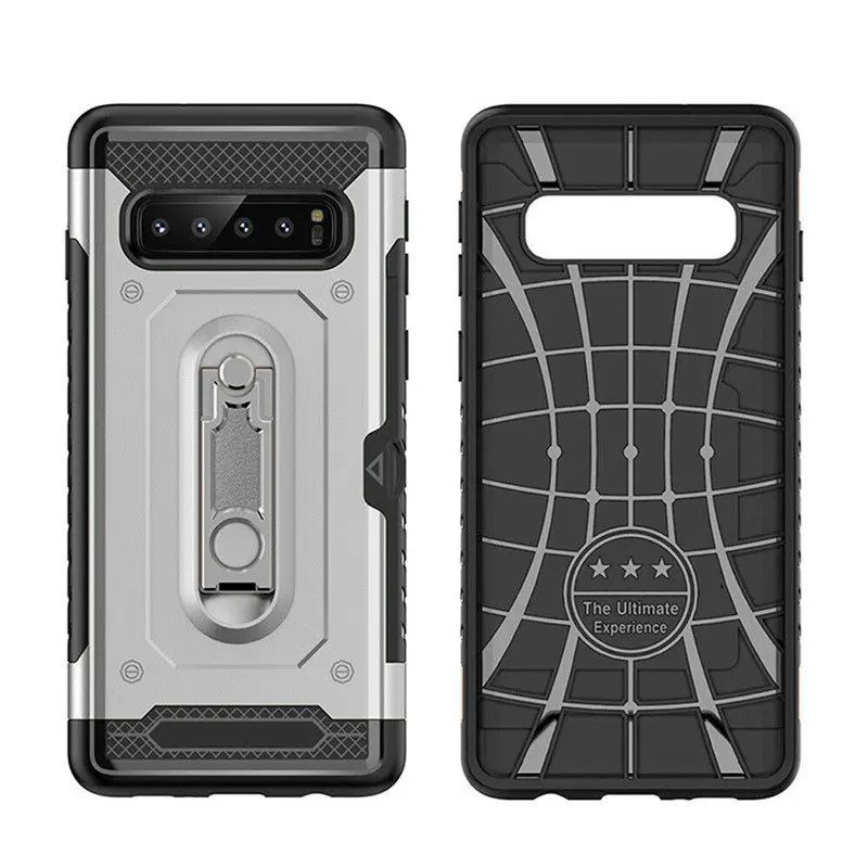 Армированный чехол для Samsung Galaxy S10 S10E Plus с откидной подставкой и отделением карт