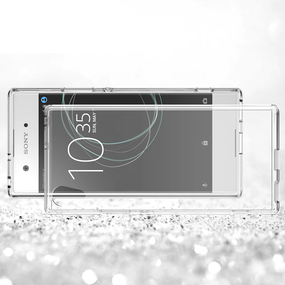 Прозрачный чехол для телефона Sony XA1 Xperia силиконовые гибридные Пластиковые чехлы