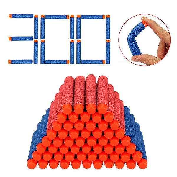 300 шт. для Nerf безопасная присоска Пуля игрушки оружие мягкие пули игрушечный