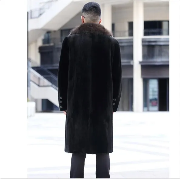 Manteau femme hiver длинное пальто из искусственного меха норки для мужчин 4XL Большие