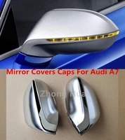 side wing mirror covers fit audi a7 s7 rs7 2011 2017 aluminum brushed caps case replacement silver matte chrome