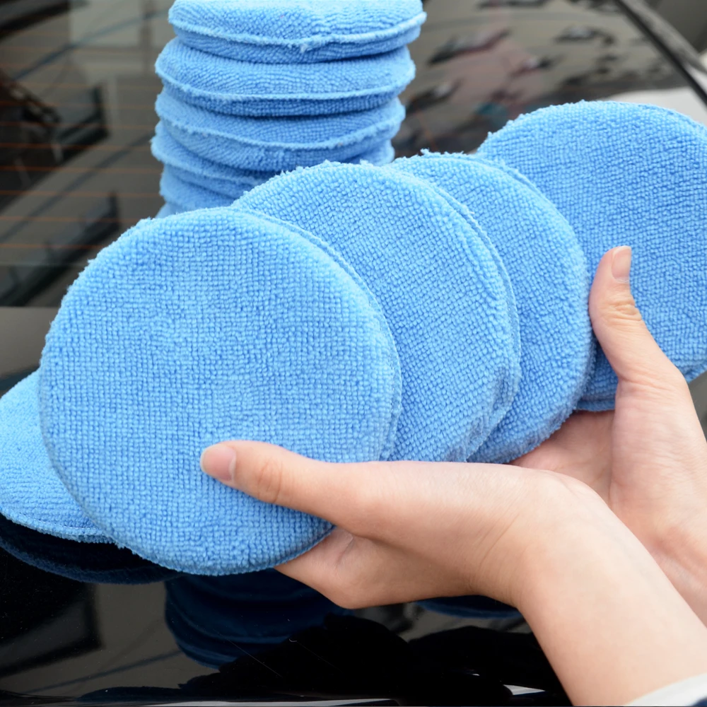 Аппликатор воска из микрофибры 5 дюймов 10 шт./лот | Автомобили и мотоциклы