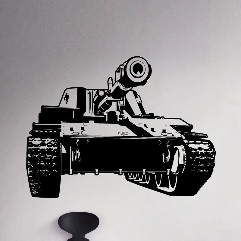 Panzer танк армии съемные настенные наклейки для гостиной Виниловые на стену