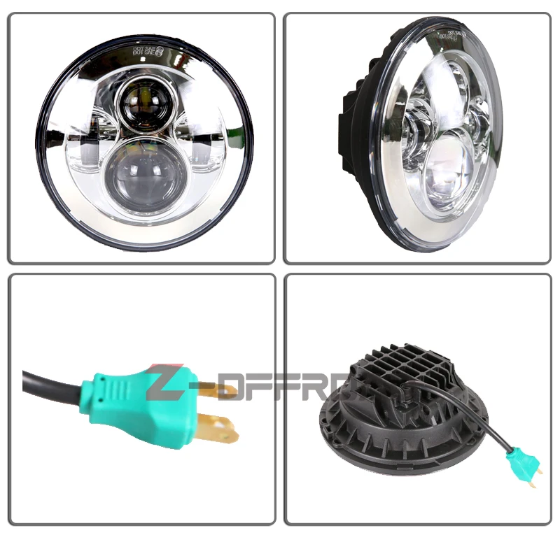 Точечная Утвержденная фара для уличного мотоцикла Glide 7 &quotСветодиодная лампа